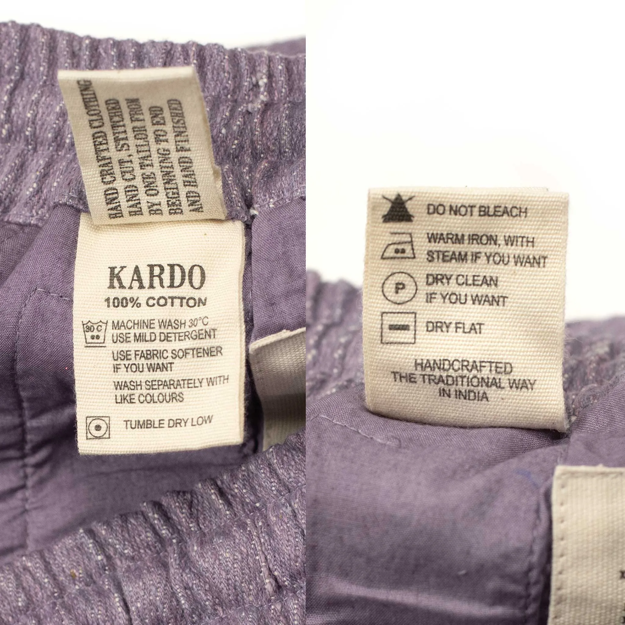 Mack track jacket in lavender handloomed khadi denim