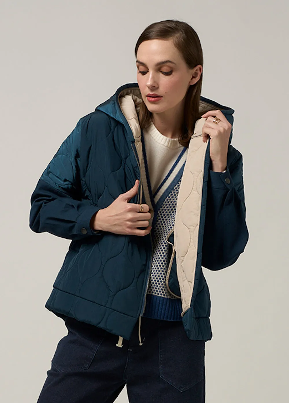 Madly Sweetly Not Quilty Jacket - Petrol