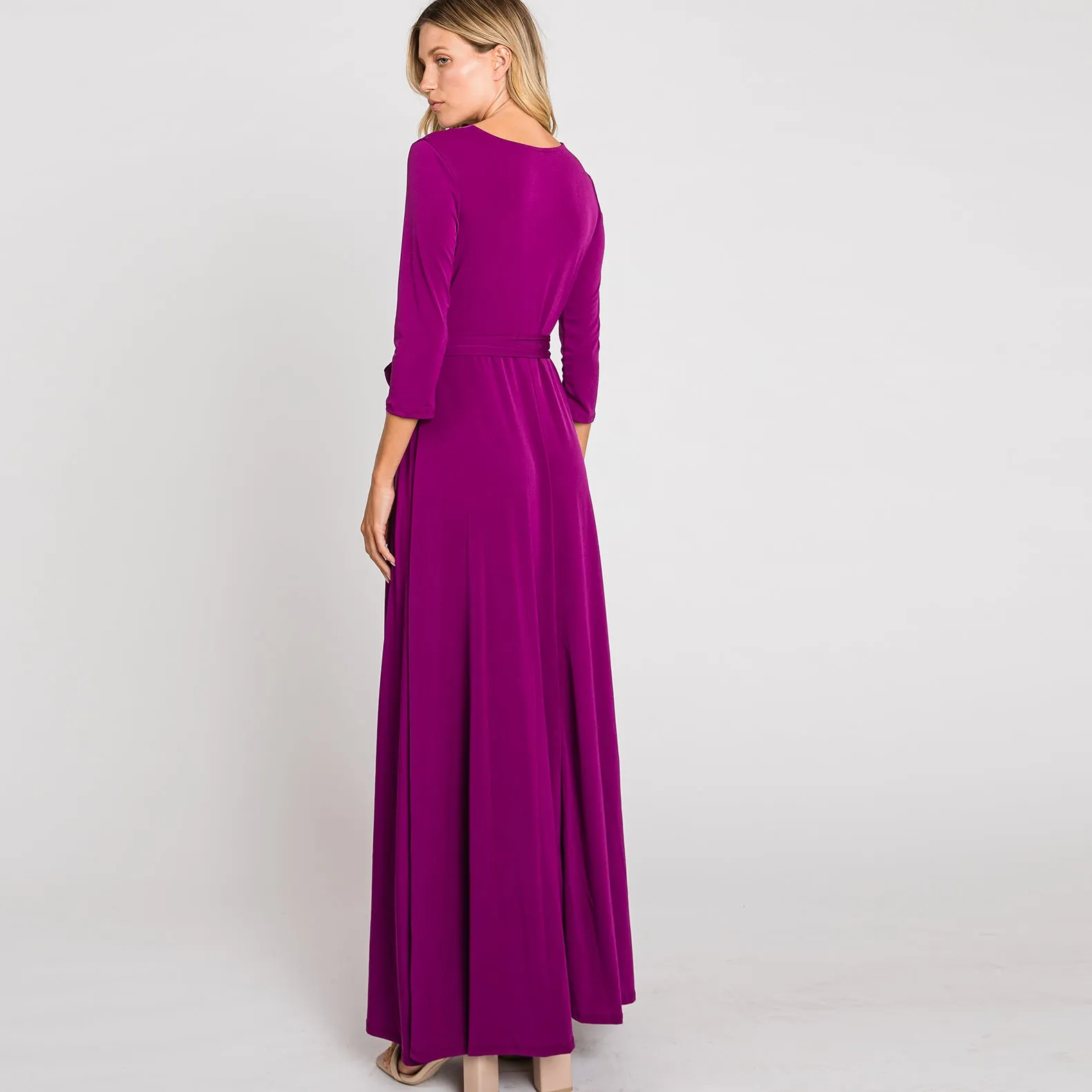 Magenta Venechia Maxi Wrap Dress