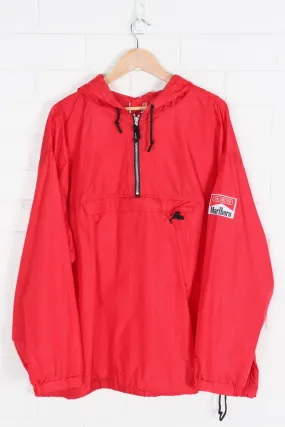 Marlboro Red Advertising 1/4 Zip Retractable Hood Windbreaker (XXL)