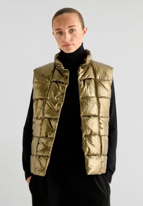 METALLIC PUFFER GILET