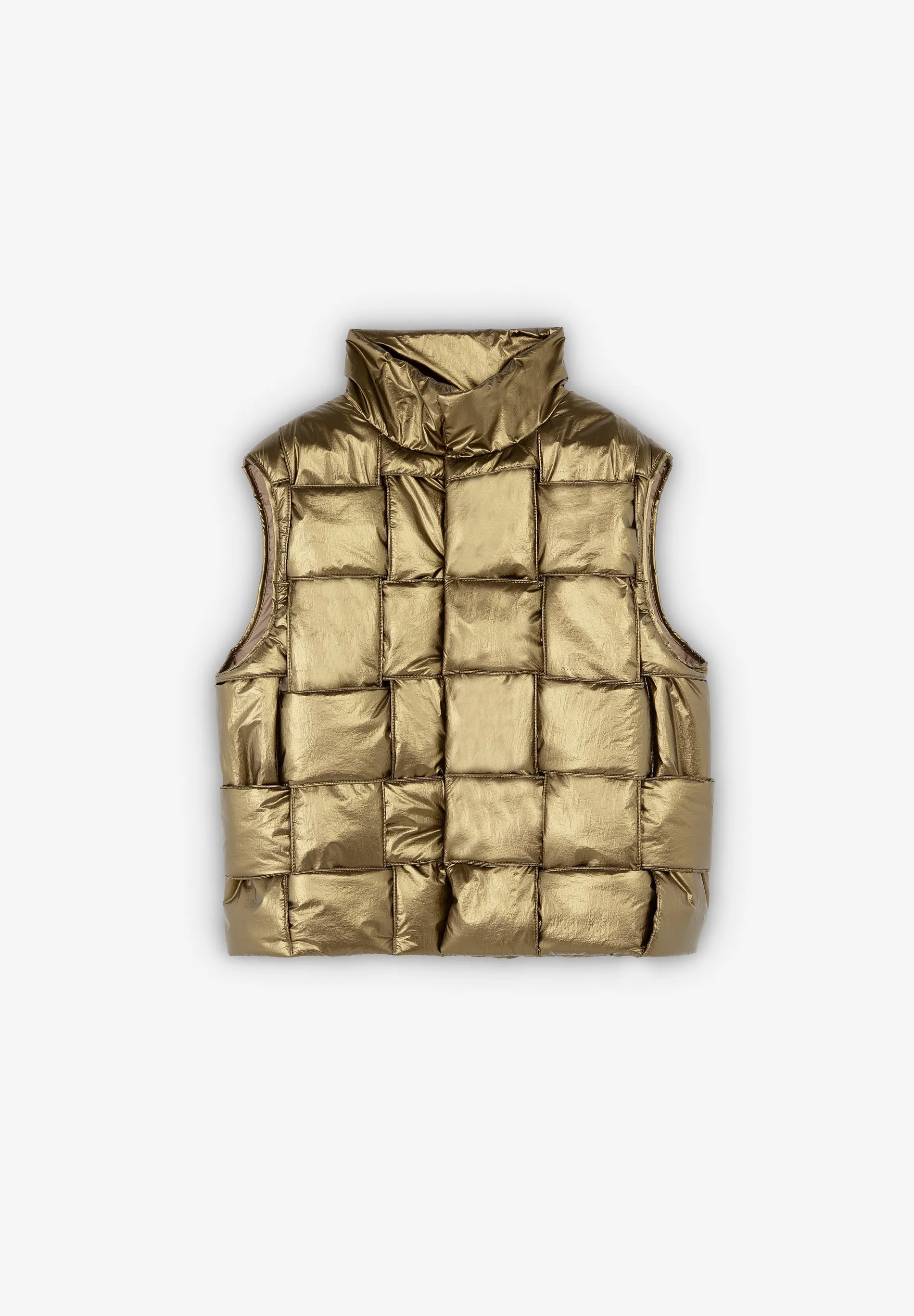 METALLIC PUFFER GILET