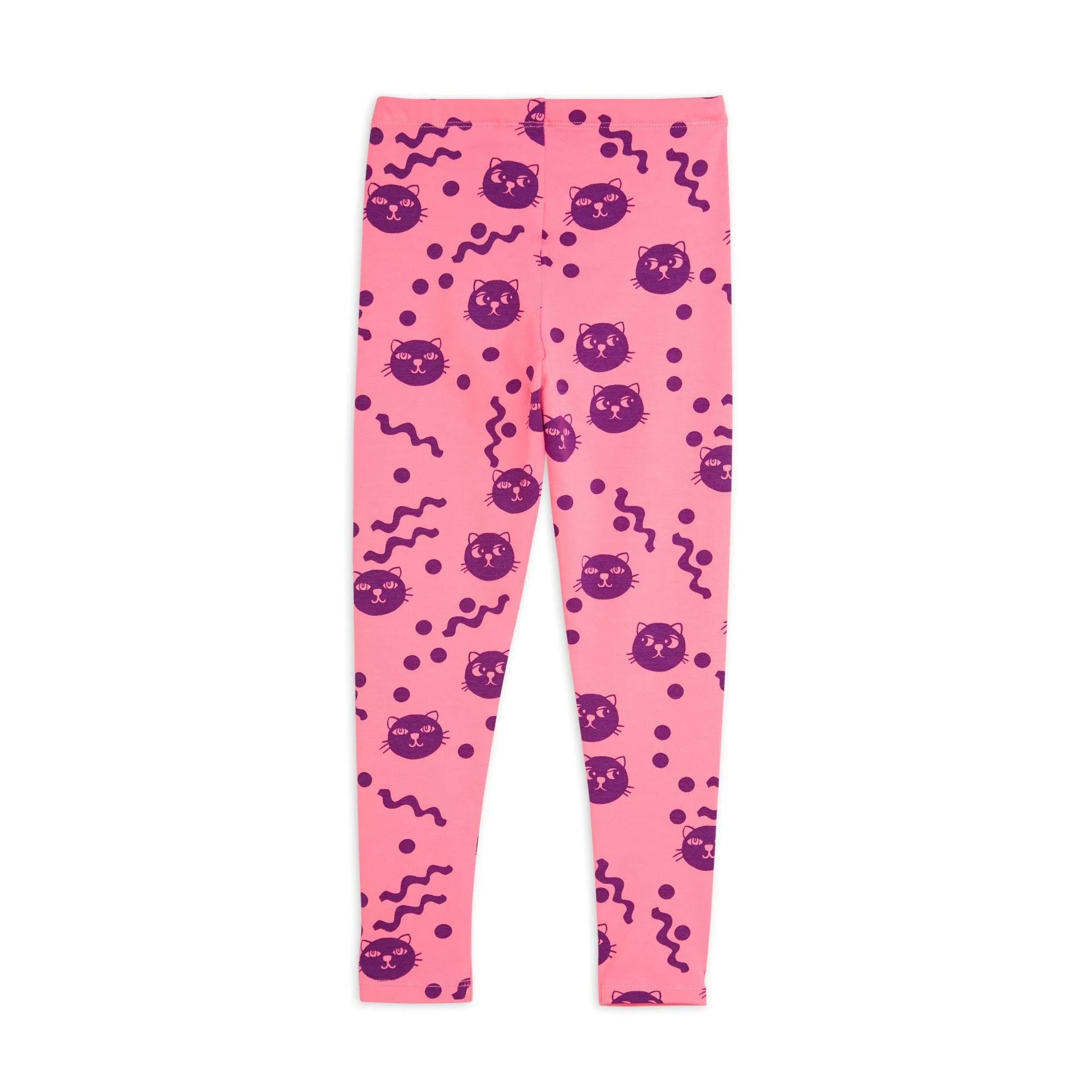 Mini Rodini - Squiggly cats leggings - pink