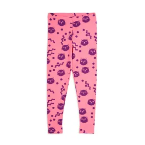 Mini Rodini - Squiggly cats leggings - pink