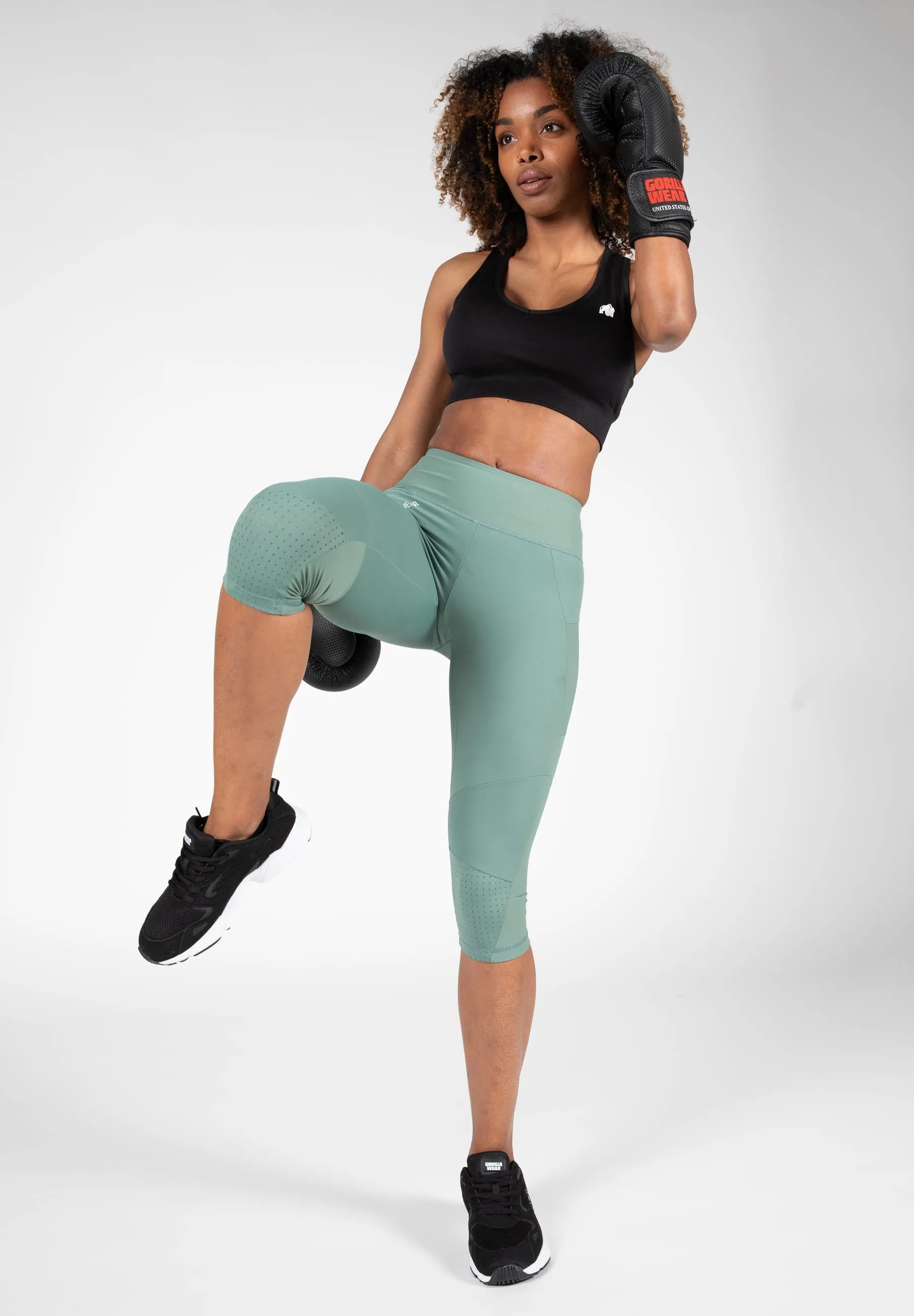 Monroe Cropped Leggings - Green