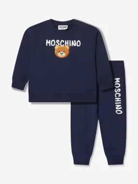 Moschino Baby Teddy Logo Tracksuit in Navy