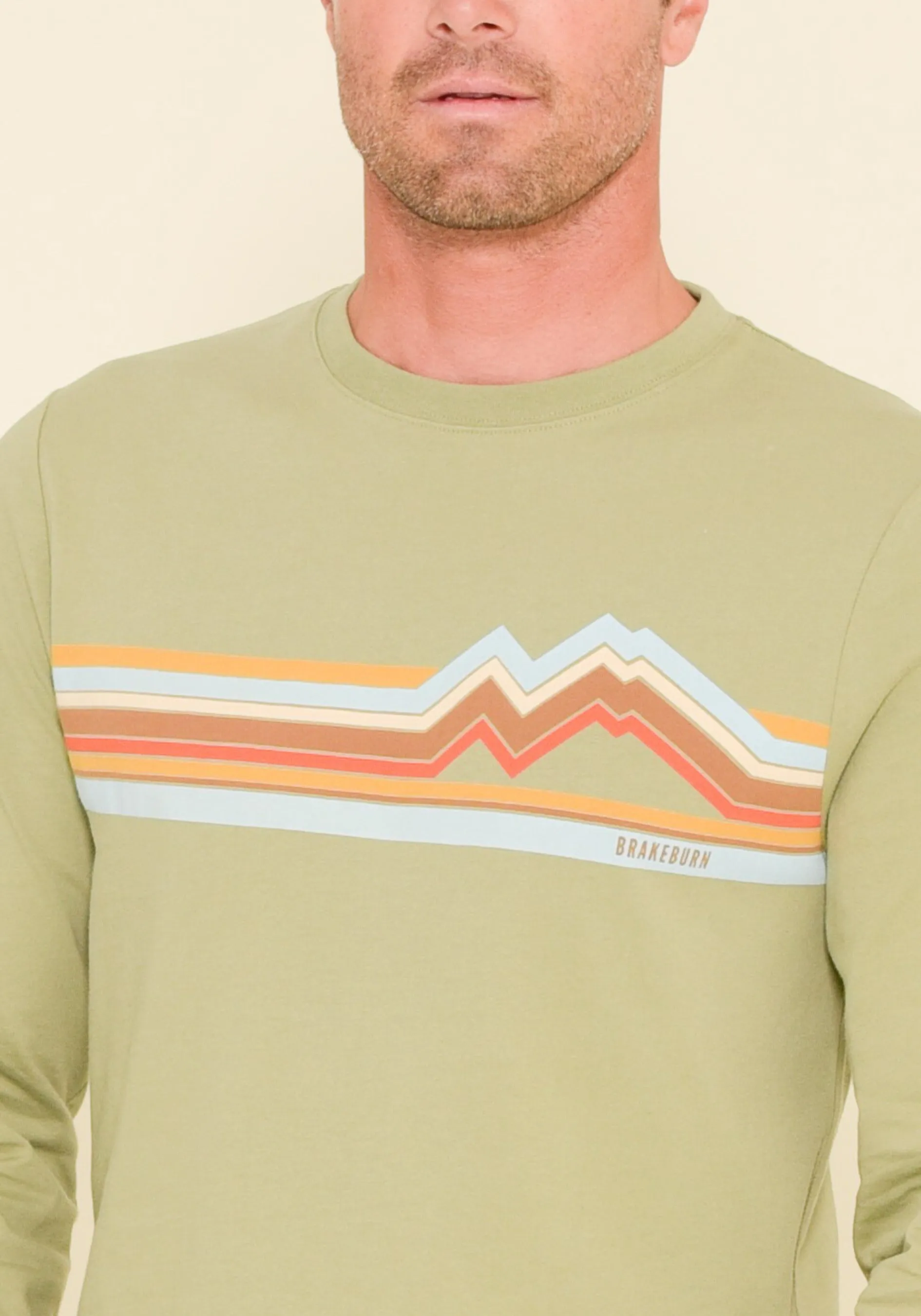 Mountain Stripe Long Sleeve Tee