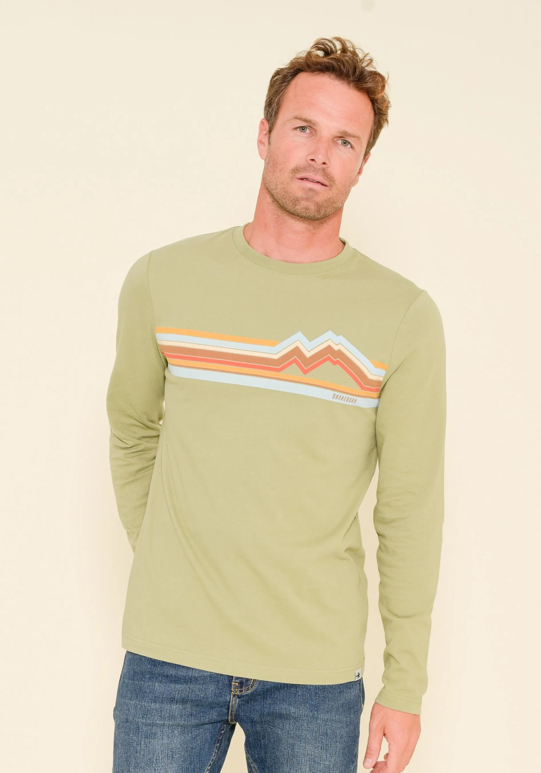 Mountain Stripe Long Sleeve Tee