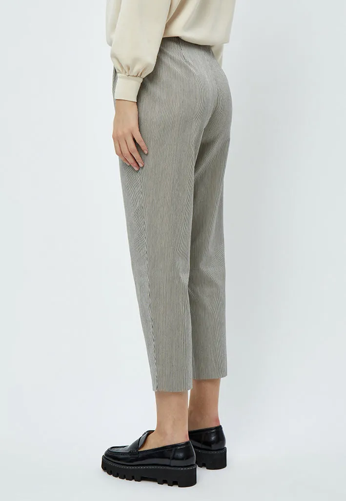 Myra High Waist Cropped Pants - Black Stripe