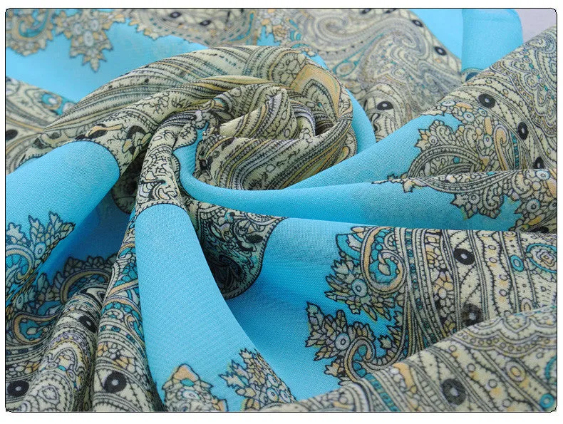 National new summer scarf South Korea female Silk scarves Hand-painted long Print flower Autumn winter Belts Pashmina