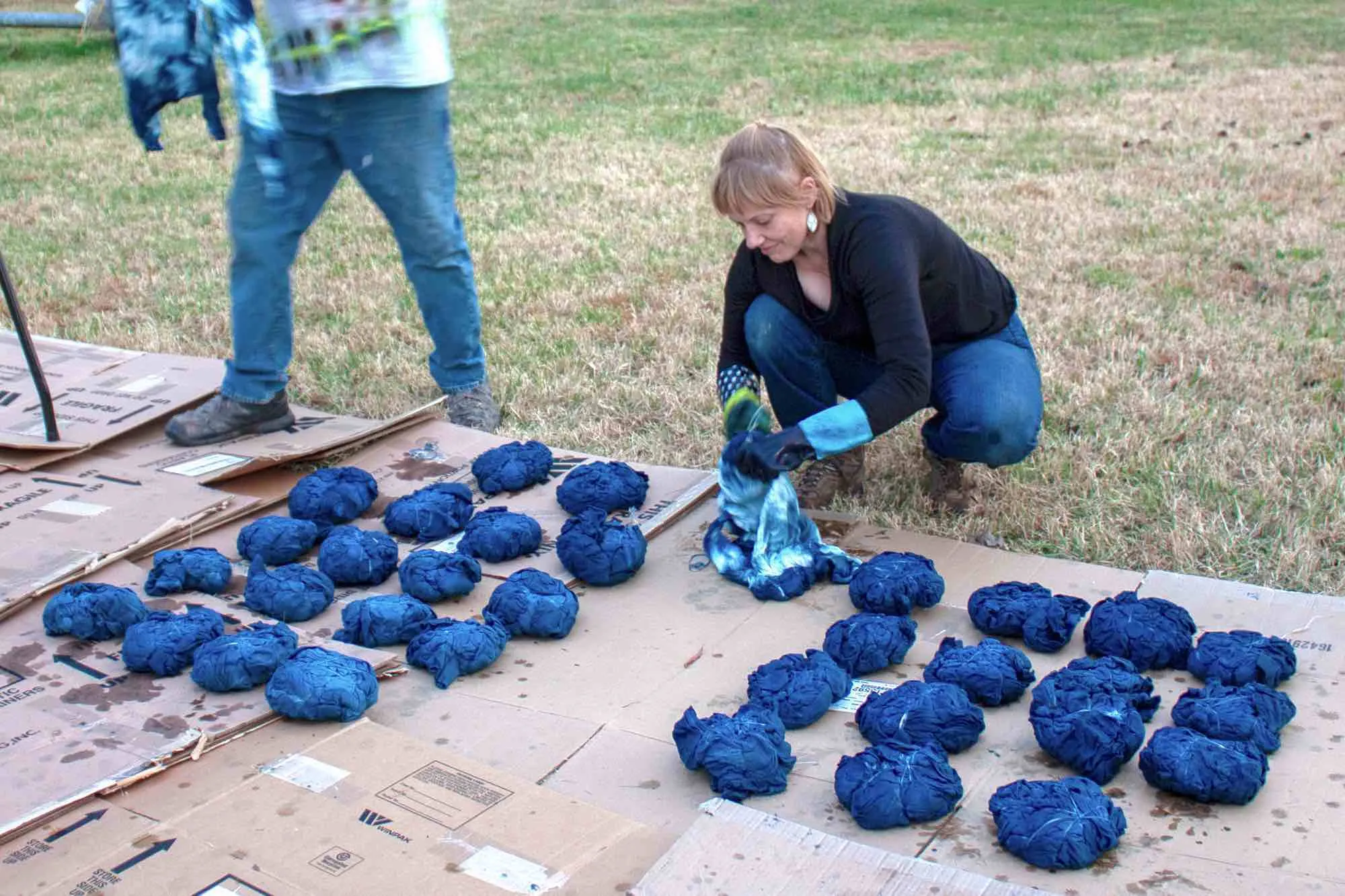 Natural Indigo Tie-Dye Long Sleeve T-Shirt