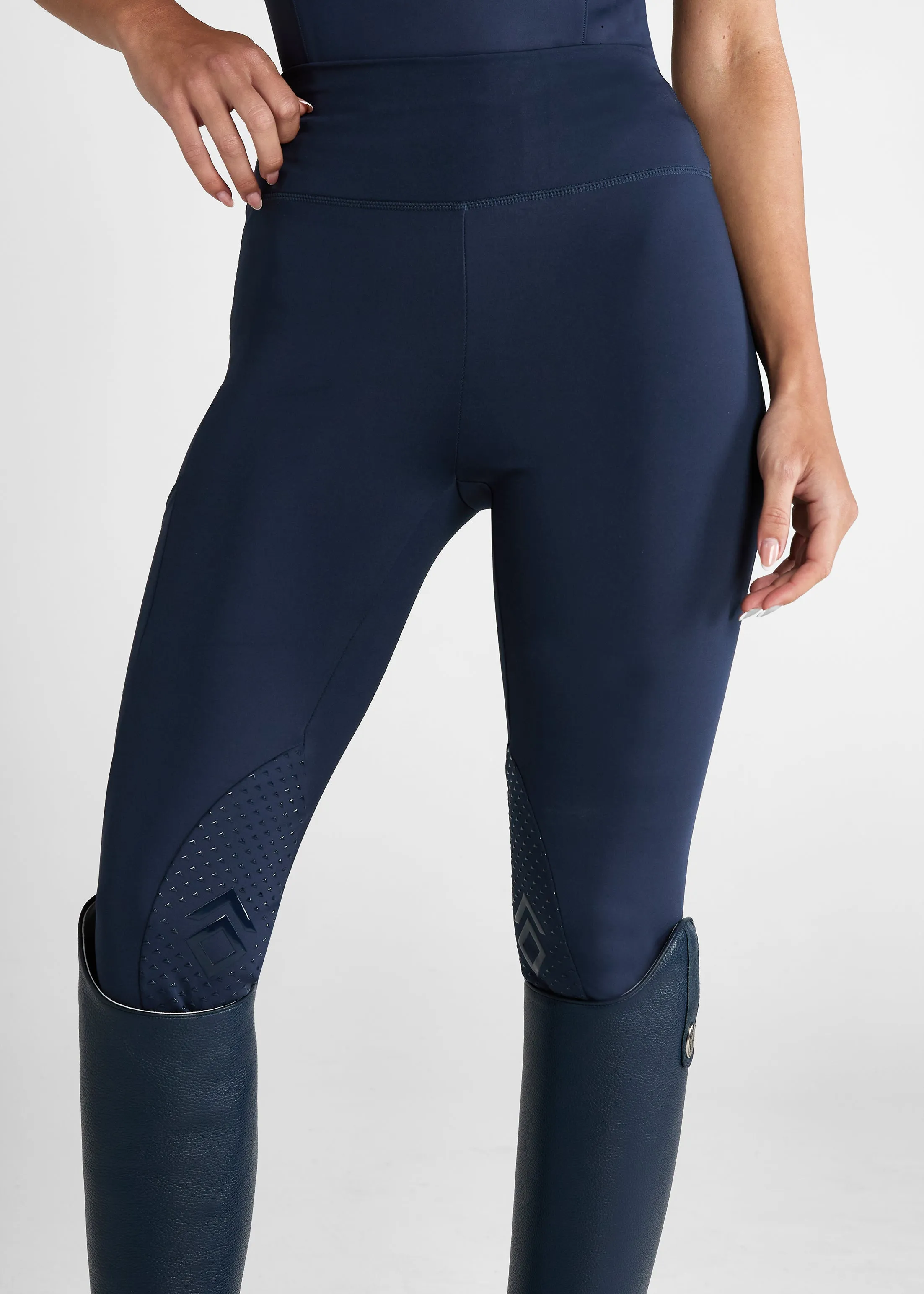 Navy Essential Leggings Knee Grip