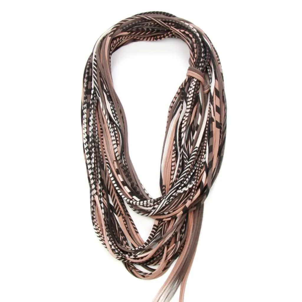 Necklush Infinity Scarf / Brown & Black / Unisex