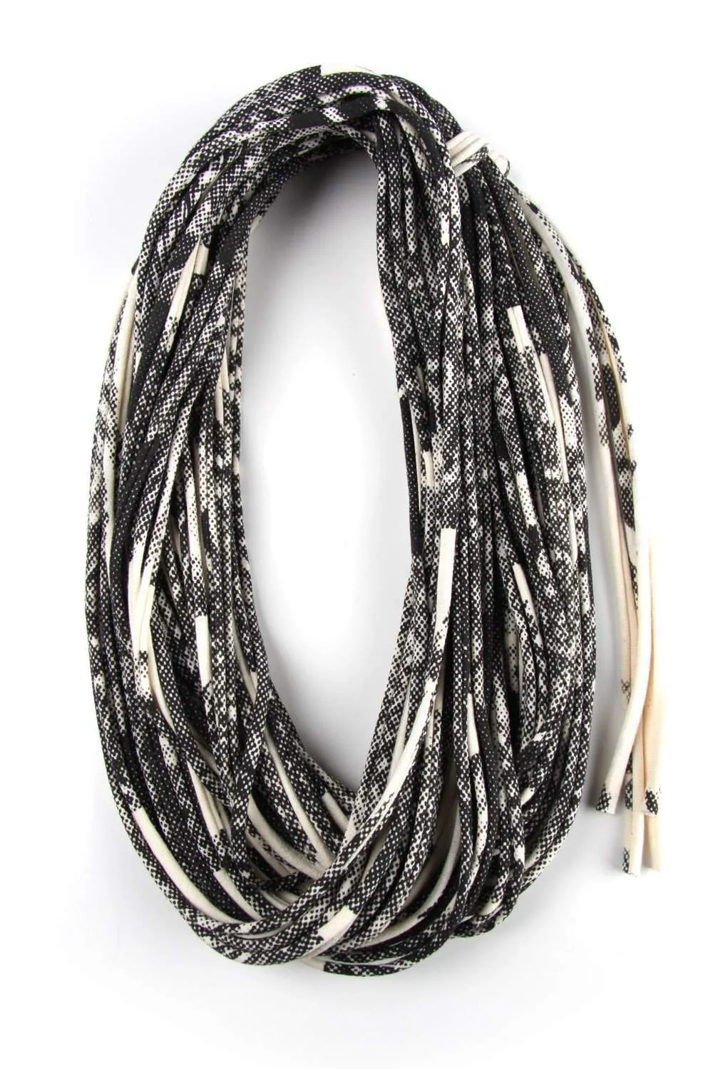 Necklush Infinity Scarf / Cream White & Black / Unisex