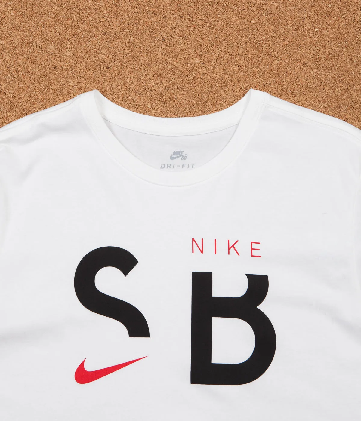 Nike SB Dry Long Sleeve T-Shirt - White / Black / University Red