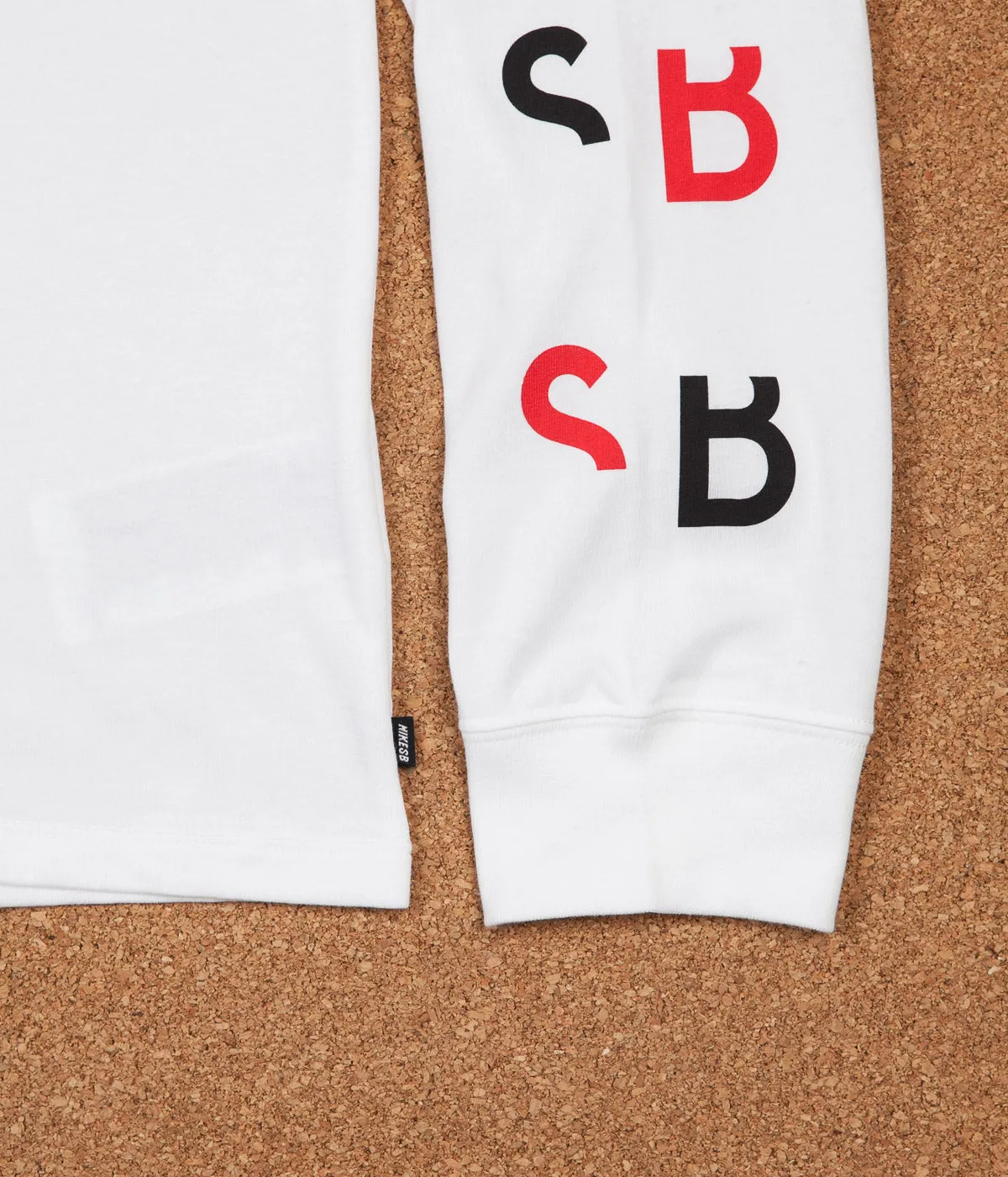 Nike SB Dry Long Sleeve T-Shirt - White / Black / University Red