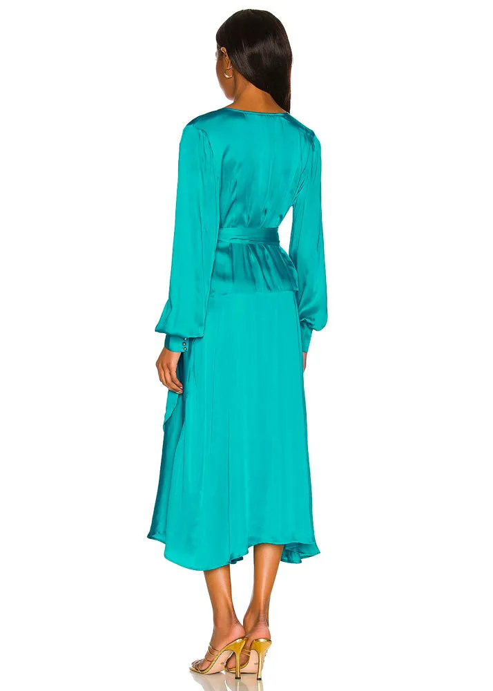 Noelle Wrap Dress - Emerald