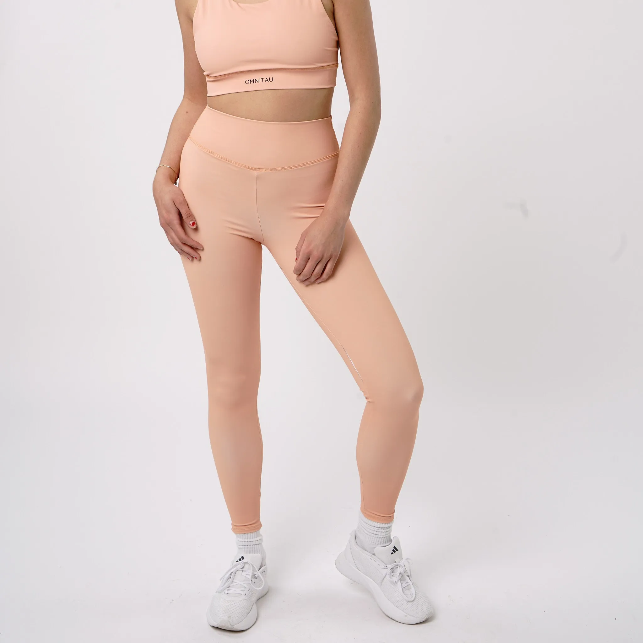 Omnitau Women's Inspire Performance High Waisted 27 Inch Leggings - Peach