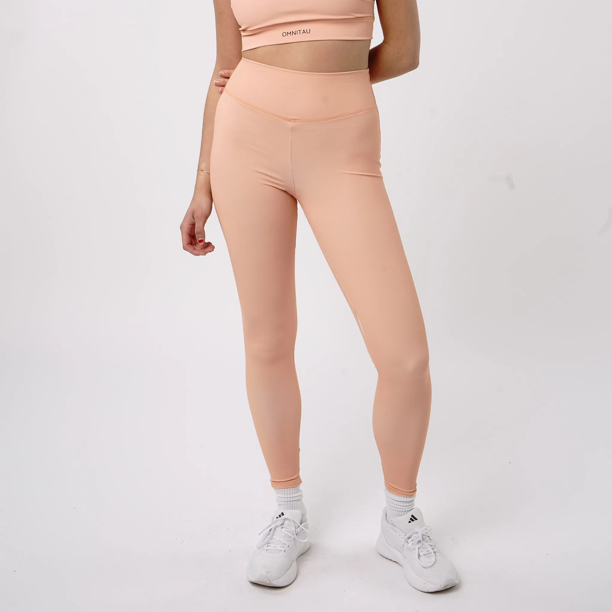 Omnitau Women's Inspire Performance High Waisted 27 Inch Leggings - Peach