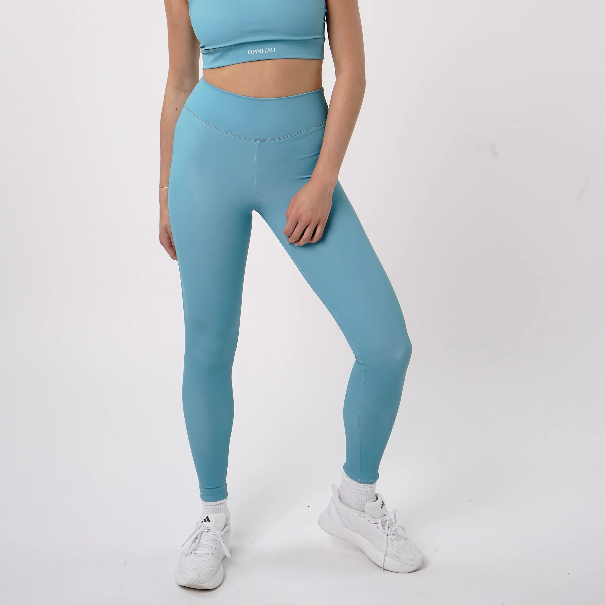 Omnitau Women's Inspire Performance High Waisted 27 Inch Leggings - Teal Blue