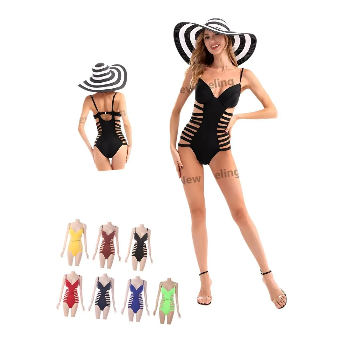 One Piece Bodysuit Backless Swimwear.