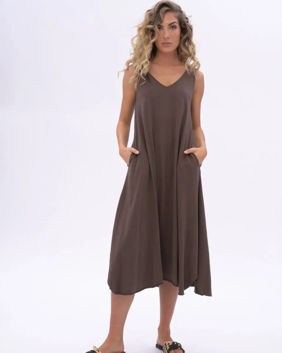 Organic Cotton V-neck Tank Dress