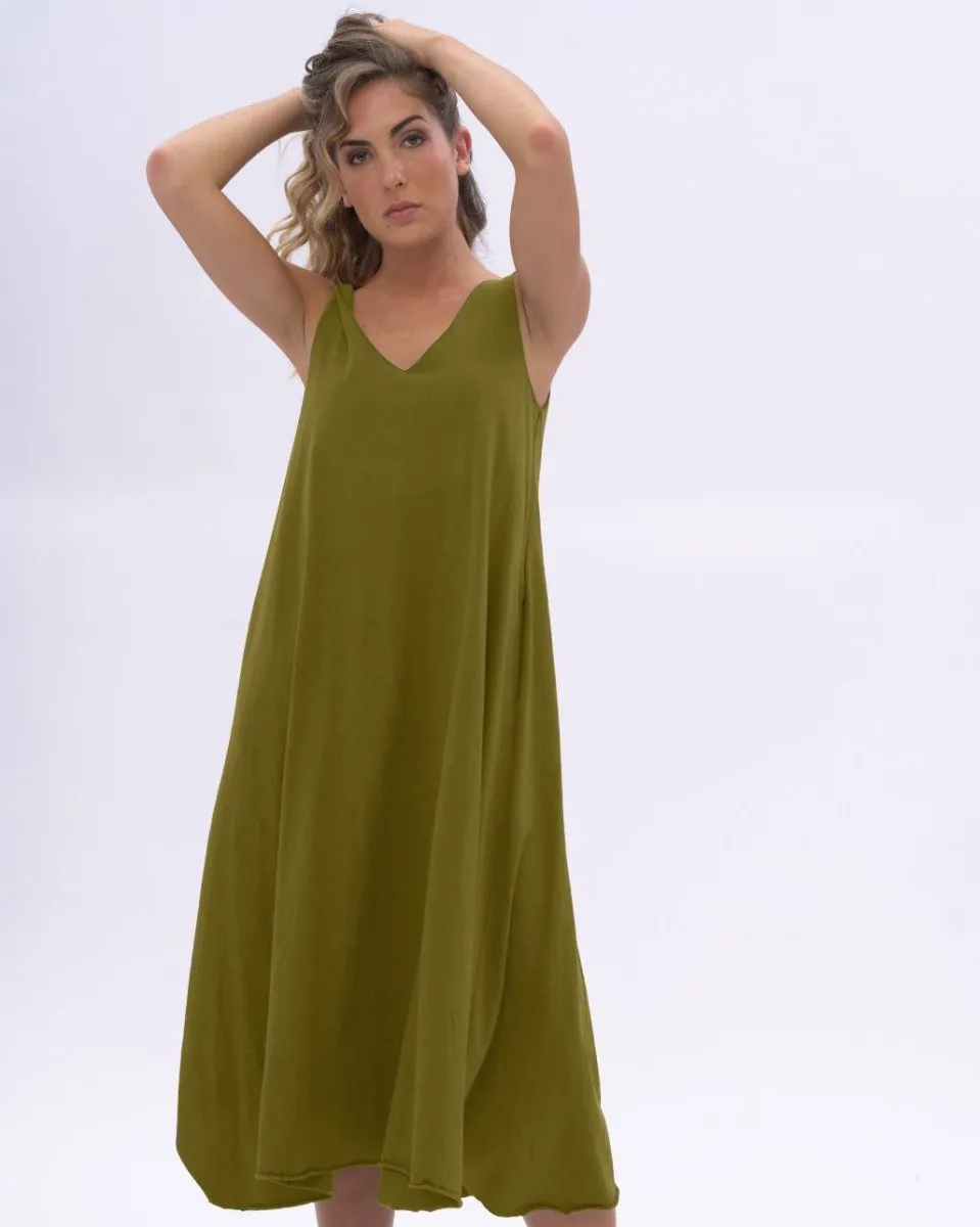 Organic Cotton V-neck Tank Dress