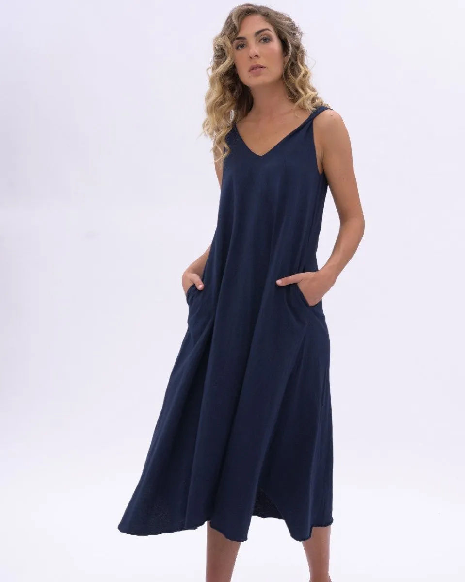 Organic Cotton V-neck Tank Dress