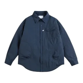 Padded shirt jacket with water resistant finish