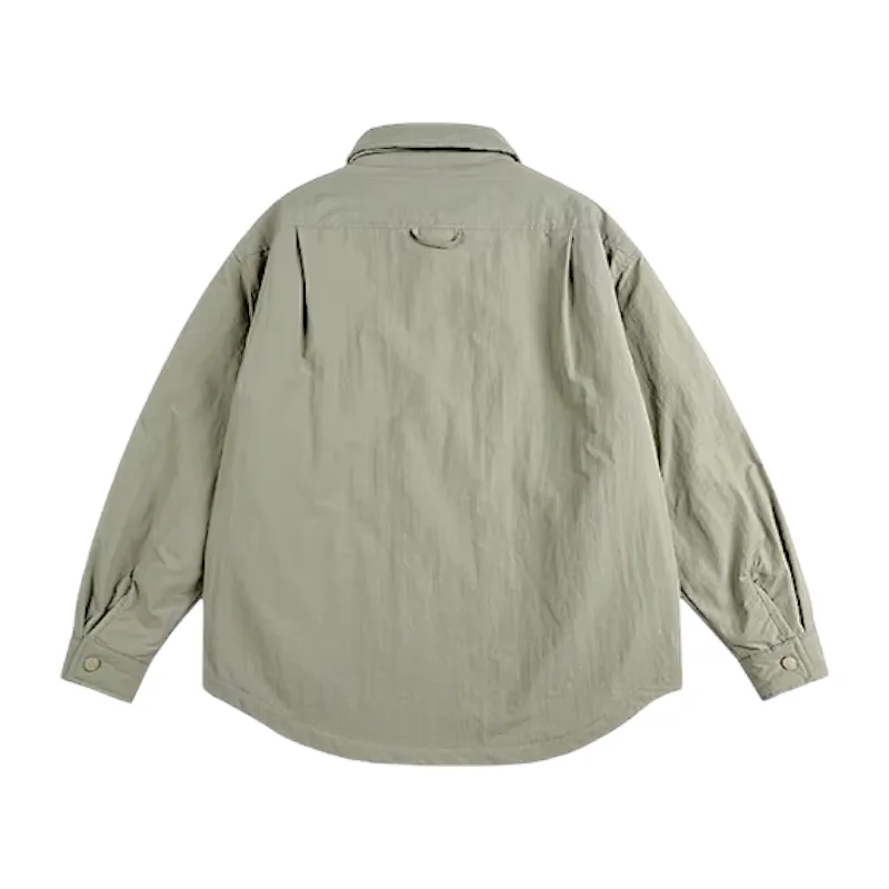 Padded shirt jacket with water resistant finish