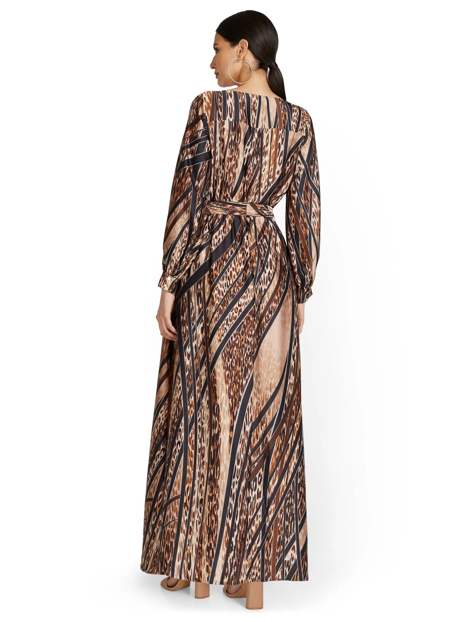 Petite Leopard-Print Maxi Dress