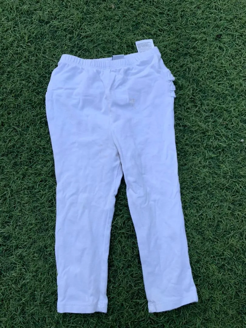 Plain white leggings size 6-12months