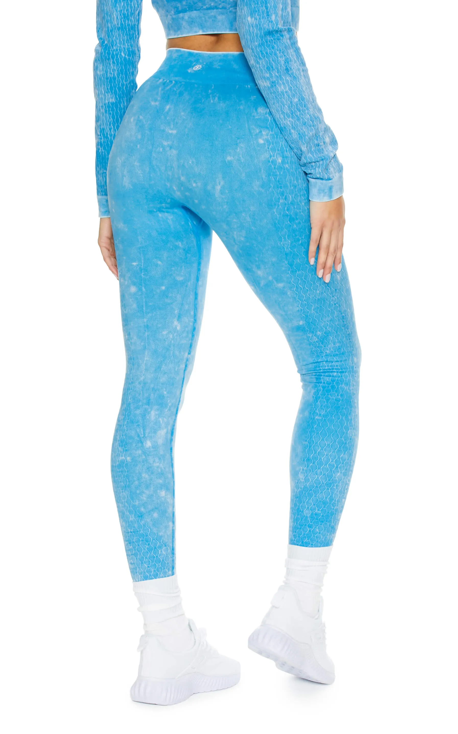 Power Move Seamless High-Waist Leggings | Powerwash Hi-Litr Blue