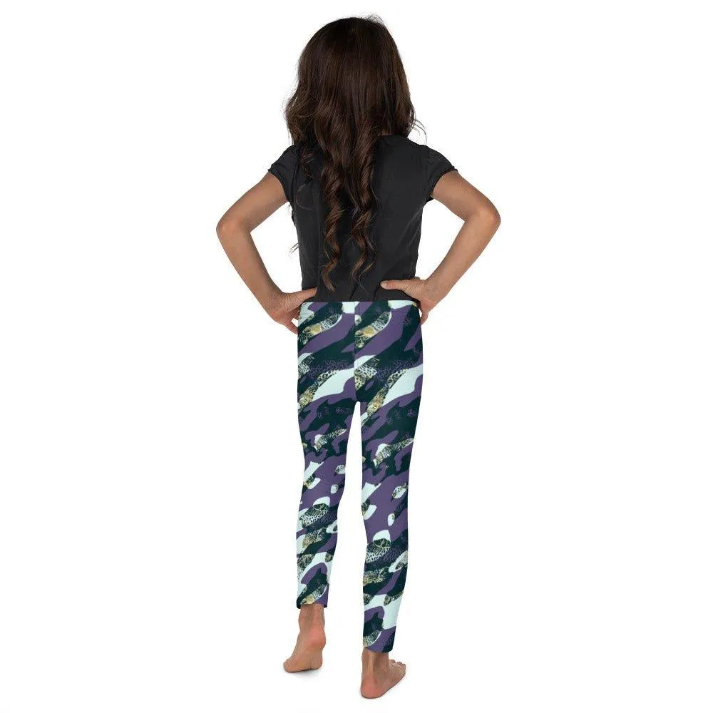 Purple Camouflage Kid's Leggings