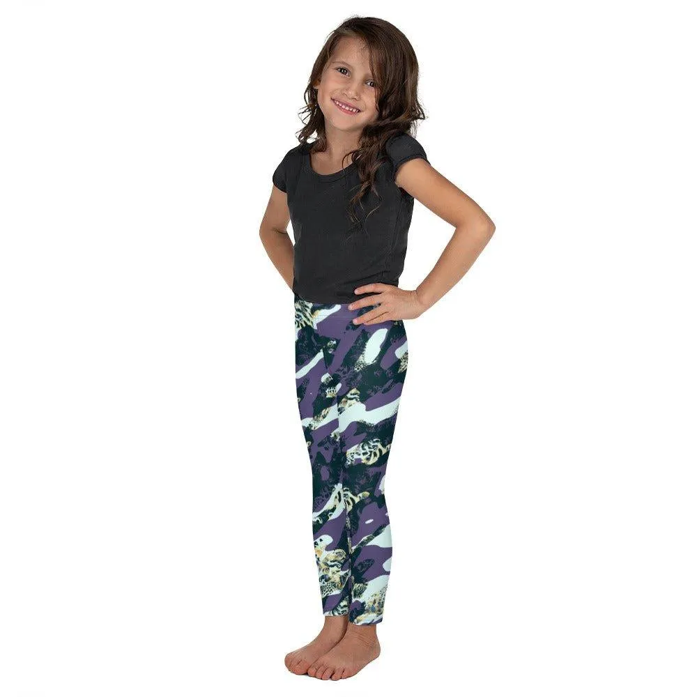 Purple Camouflage Kid's Leggings