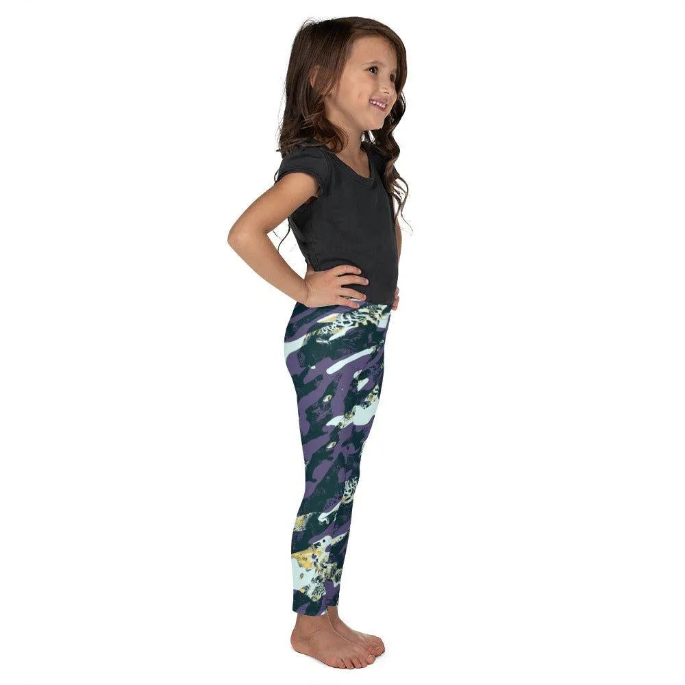 Purple Camouflage Kid's Leggings