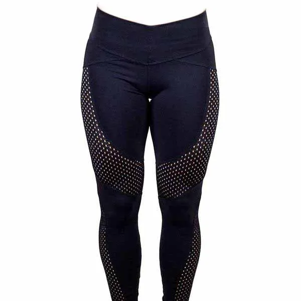 Quick Drying Yarn Spliced Fitness Leggings