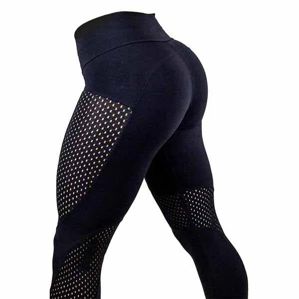 Quick Drying Yarn Spliced Fitness Leggings