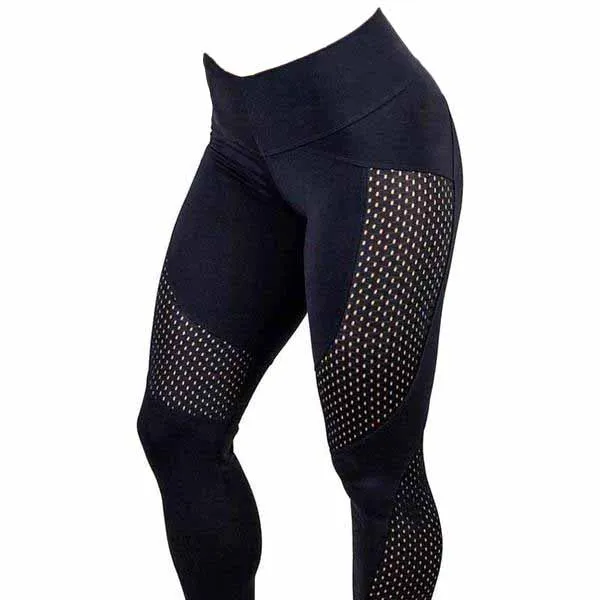 Quick Drying Yarn Spliced Fitness Leggings