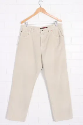 QUIKSILVER Ecru 'Kracker' Corduroy Pants (34)