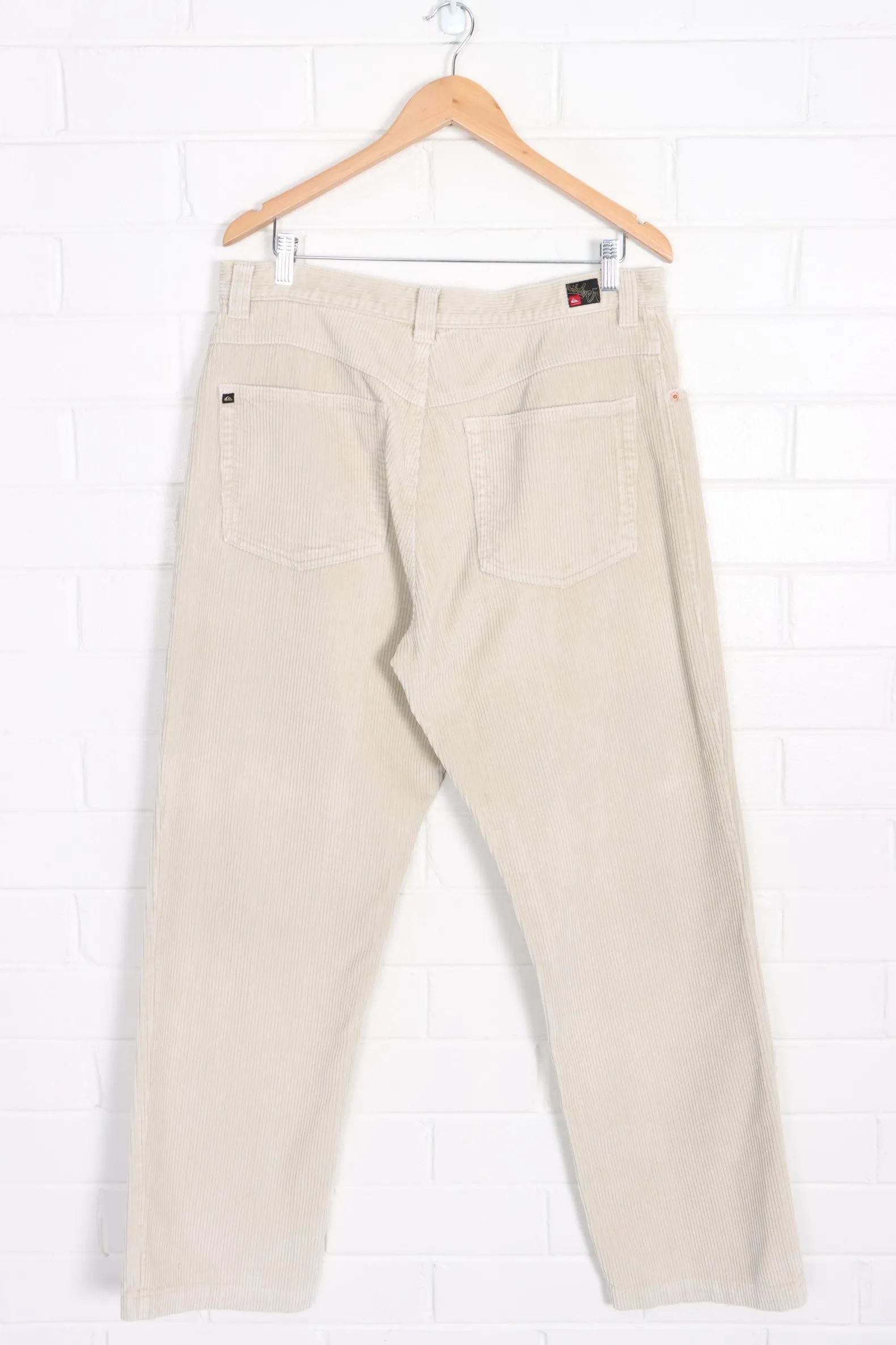 QUIKSILVER Ecru 'Kracker' Corduroy Pants (34)