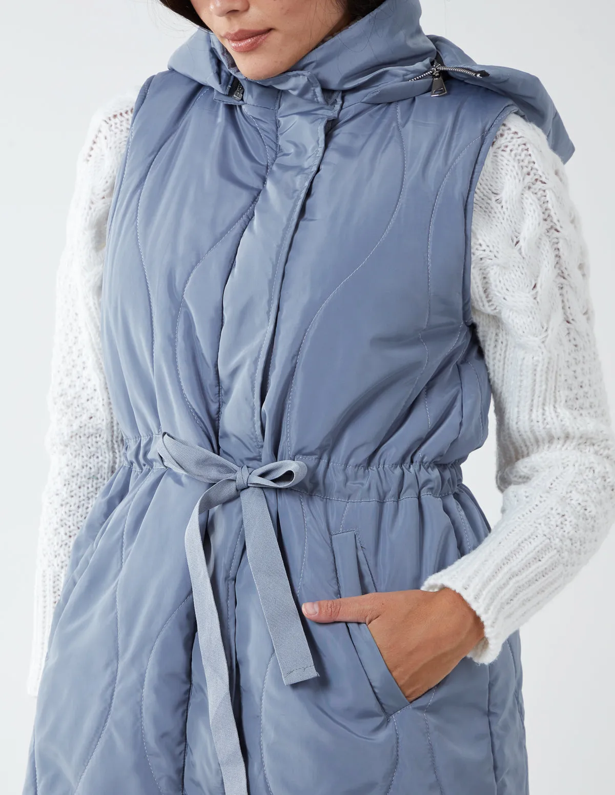 Quilted Belted Gilet