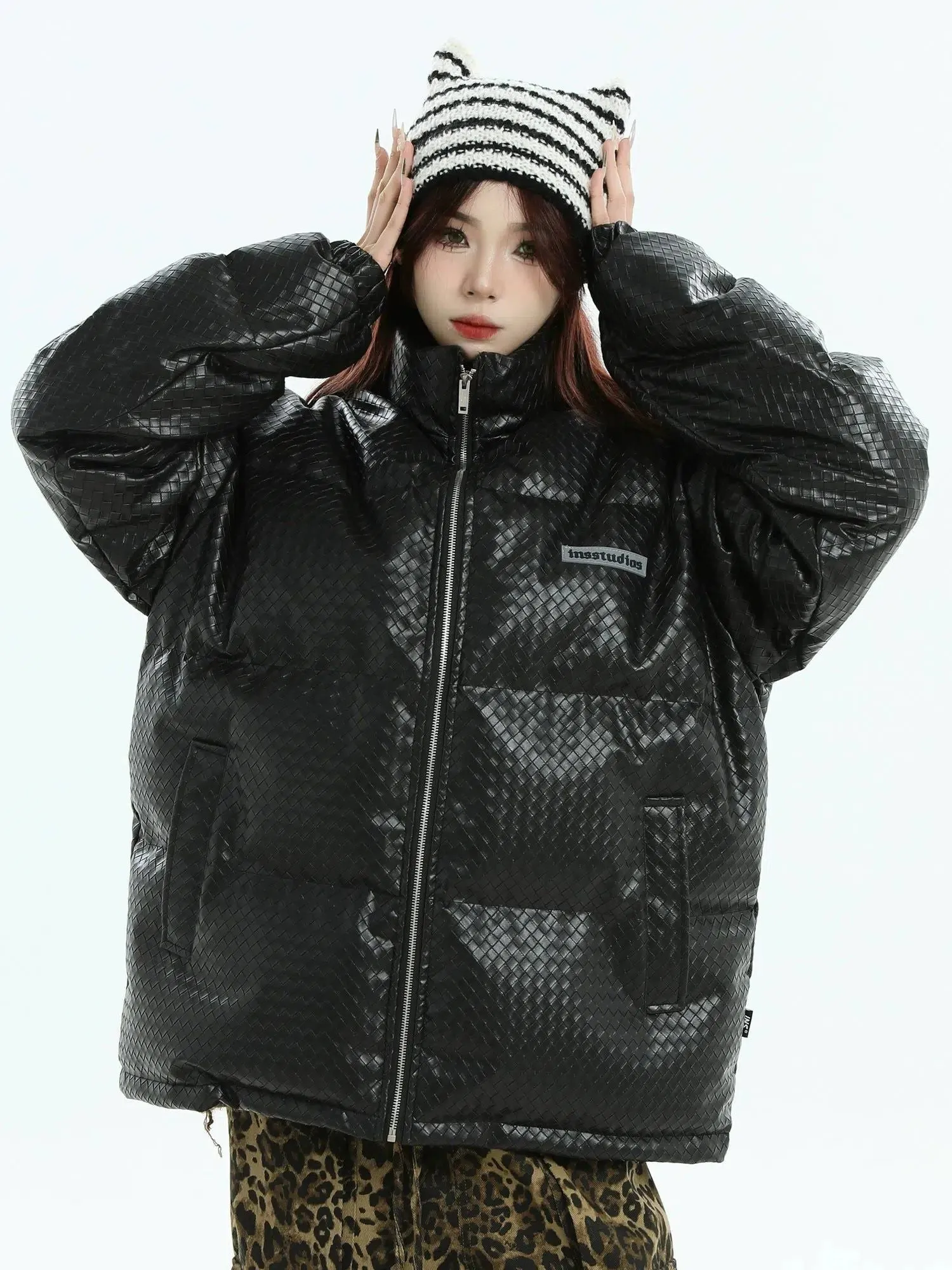 Quilted Textured Puffer Jacket