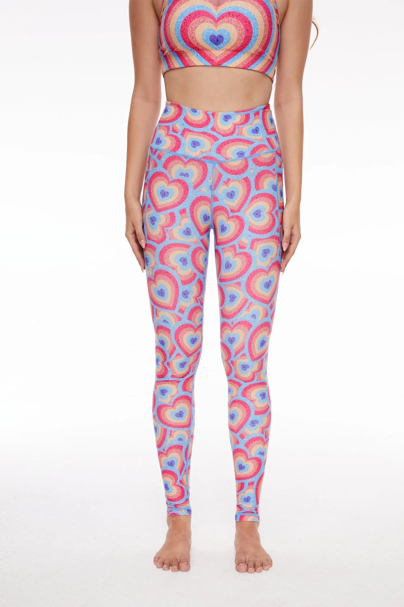 Rainbow Love Colorful High-waisted Leggings