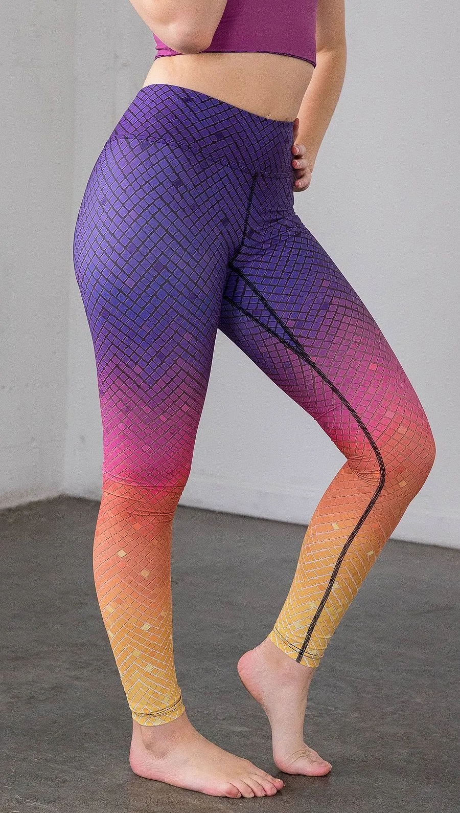 Rainbow Mosaic - Full Length Triathlon Leggings - CUSTOM ORDER