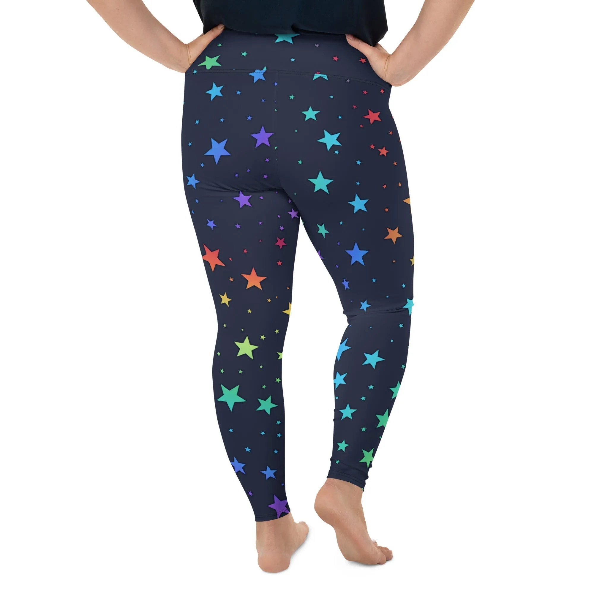 Rainbow Stars Plus Size Leggings