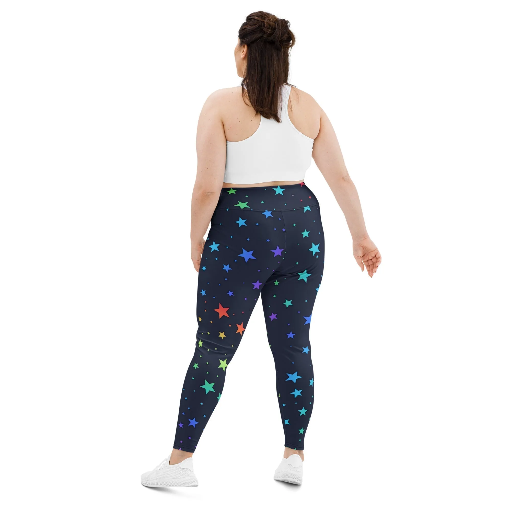 Rainbow Stars Plus Size Leggings