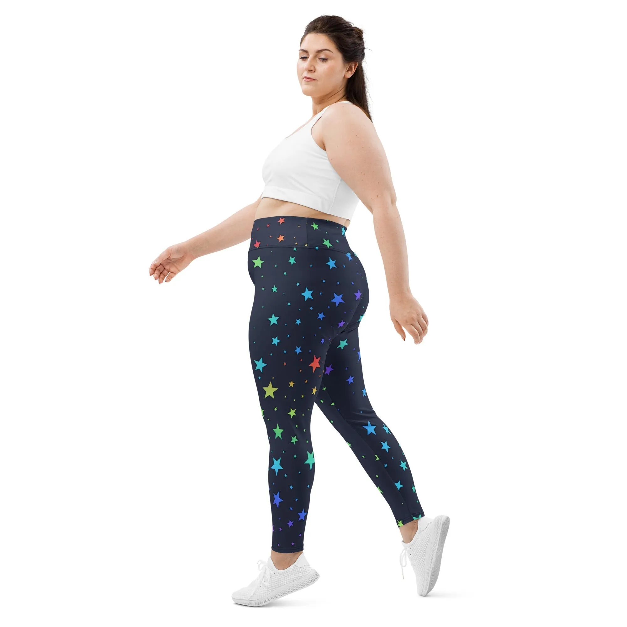 Rainbow Stars Plus Size Leggings