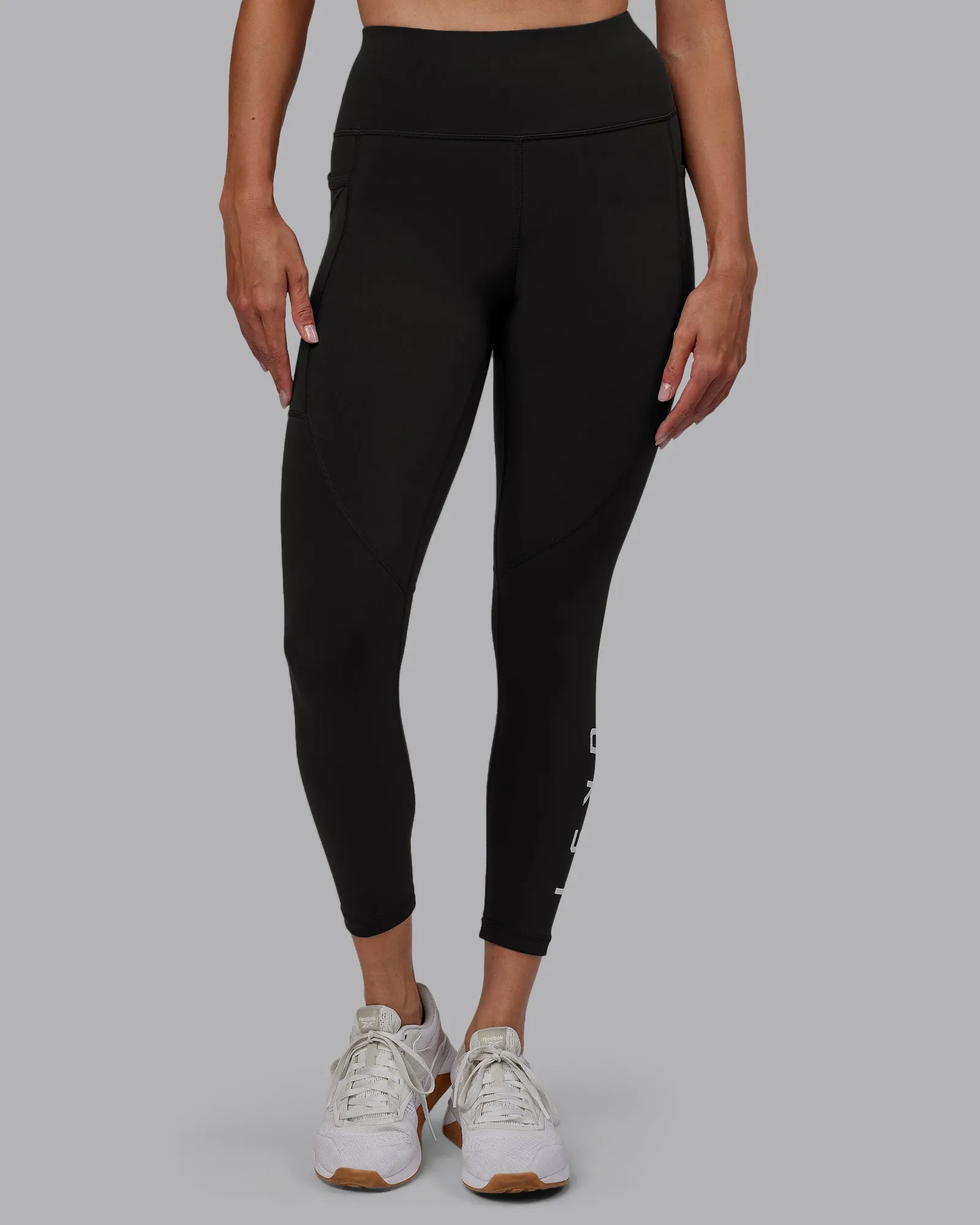 Rep 7/8 Length Leggings - Pirate Black-White