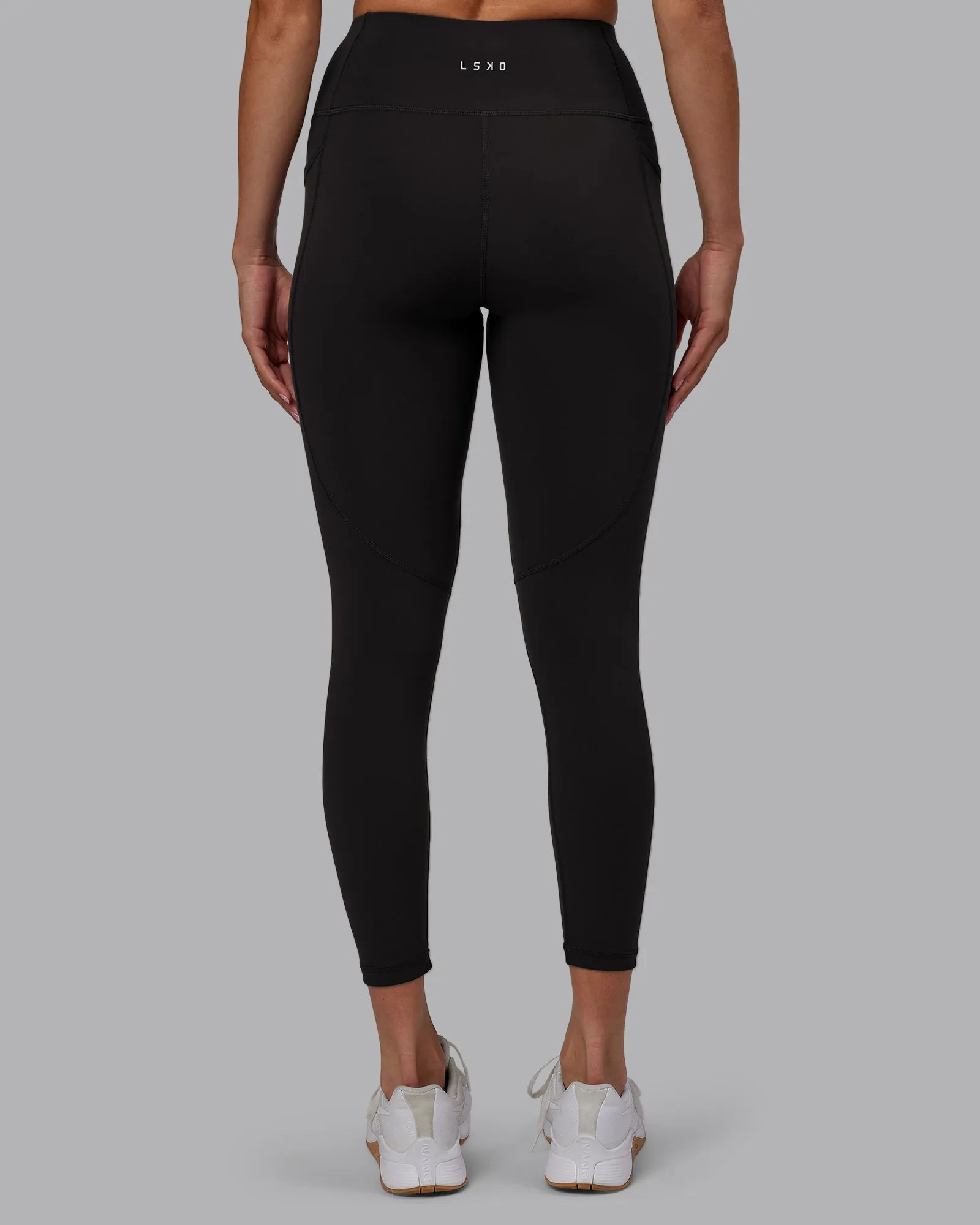 Rep 7/8 Length Leggings - Pirate Black-White